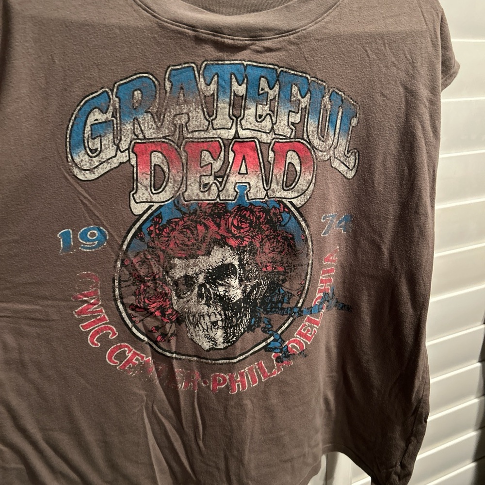 Junk Food Clothing Grateful Dead Graphic Long Sleeve Shirt - Brown